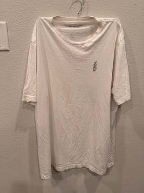 TravisMathew White Pineapple Graphic Cotton T-Shirt XXL